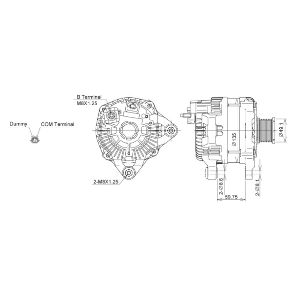Alternator 12V 185A Mato Shop