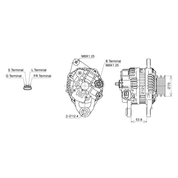 Alternator 12V 90A Mato Shop