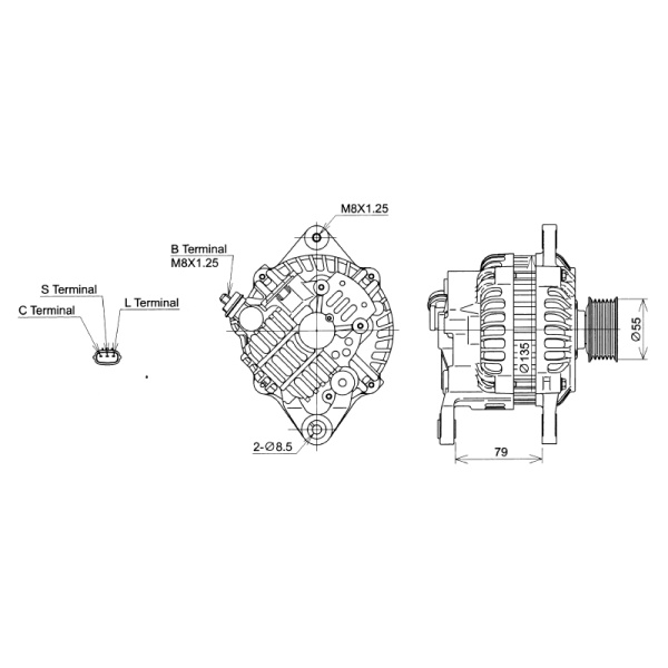 Alternator 12V 100A Mato Shop